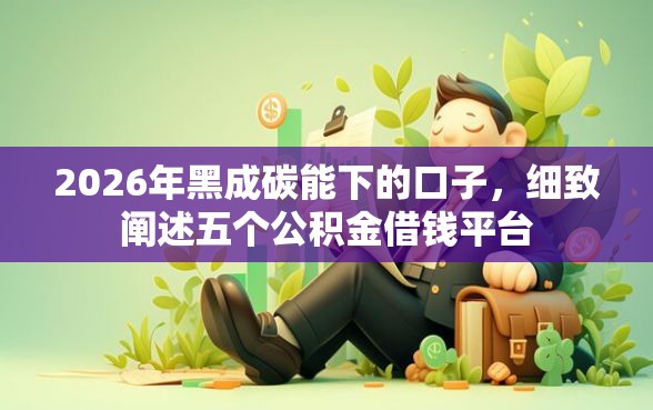 2026年黑成碳能下的口子，细致阐述五个公积金借钱平台