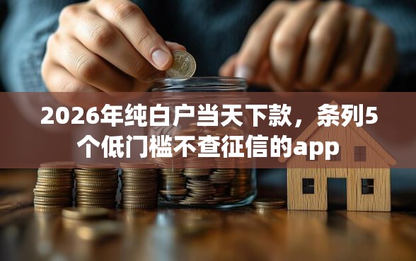 2026年纯白户当天下款，条列5个低门槛不查征信的app
