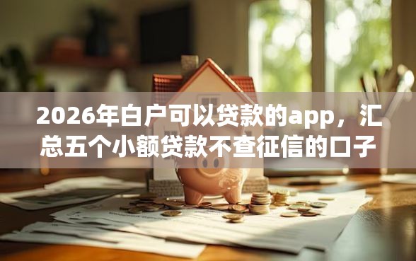 2026年白户可以贷款的app，汇总五个小额贷款不查征信的口子
