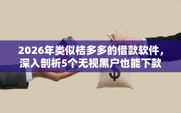 2026年类似桔多多的借款软件，深入剖析5个无视黑户也能下款的口子