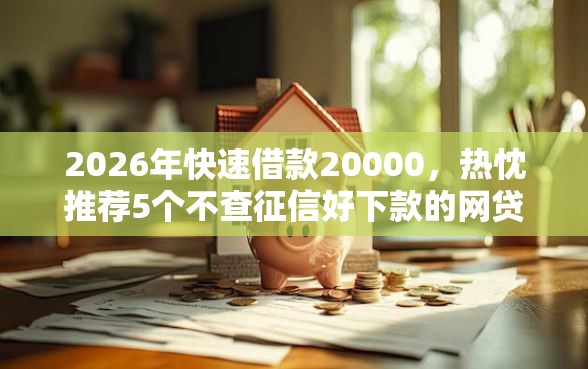 2026年快速借款20000，热忱推荐5个不查征信好下款的网贷口子