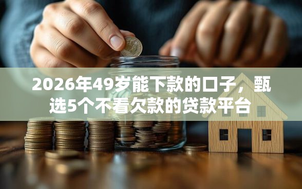 2026年49岁能下款的口子，甄选5个不看欠款的贷款平台