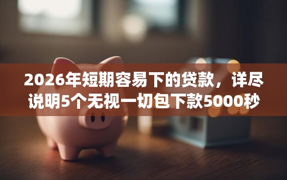 2026年短期容易下的贷款，详尽说明5个无视一切包下款5000秒下款的app