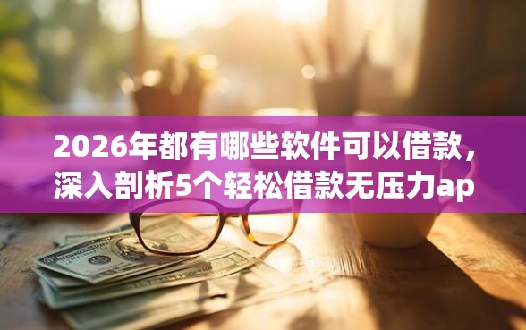 2026年都有哪些软件可以借款，深入剖析5个轻松借款无压力app