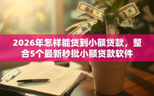 2026年怎样能贷到小额贷款，整合5个最新秒批小额贷款软件