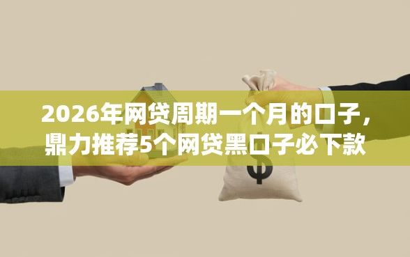 2026年网贷周期一个月的口子,鼎力推荐5个网贷黑口子必下款app 2026年网贷周期一个月的口子,鼎力推荐5个网贷黑口子必下款app