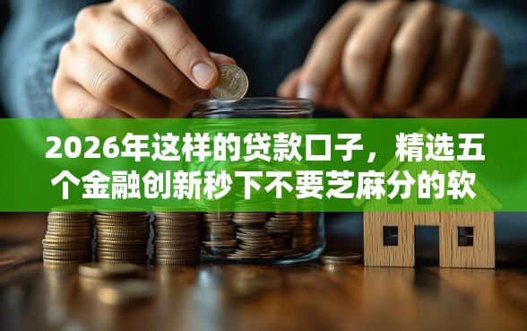2026年这样的贷款口子，精选五个金融创新秒下不要芝麻分的软件