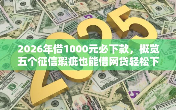 2026年借1000元必下款，概览五个征信瑕疵也能借网贷轻松下款的平台