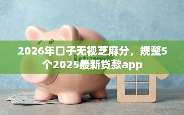 2026年口子无视芝麻分，规整5个2025最新贷款app