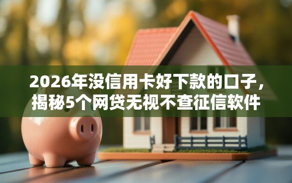2026年没信用卡好下款的口子，揭秘5个网贷无视不查征信软件