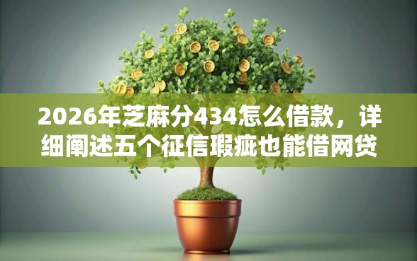 2026年芝麻分434怎么借款，详细阐述五个征信瑕疵也能借网贷轻松下款的平台