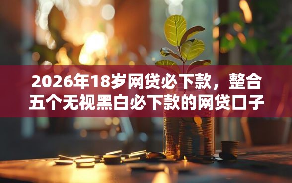 2026年18岁网贷必下款，整合五个无视黑白必下款的网贷口子