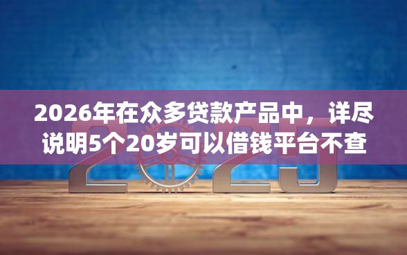 2026年在众多贷款产品中,详尽说明5个20岁可以借钱平台不查征信的app 2026年在众多贷款产品中,详尽说明5个20岁可以借钱平台不查征信的app