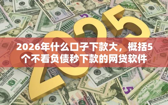 2026年什么口子下款大，概括5个不看负债秒下款的网贷软件