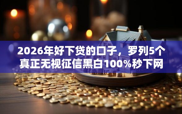 2026年好下贷的口子，罗列5个真正无视征信黑白100%秒下网贷