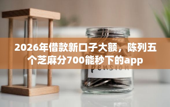 2026年借款新口子大额，陈列五个芝麻分700能秒下的app