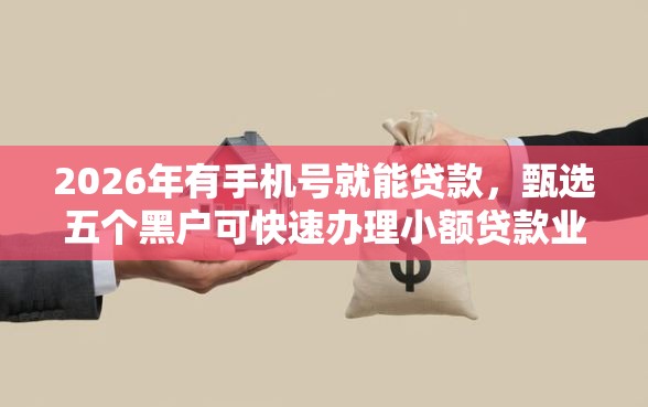 2026年有手机号就能贷款,甄选五个黑户可快速办理小额贷款业务的平台 2026年有手机号就能贷款,甄选五个黑户可快速办理小额贷款业务的平台