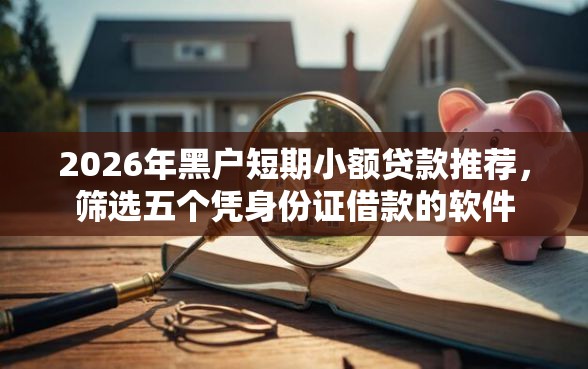 2026年黑户短期小额贷款推荐，筛选五个凭身份证借款的软件