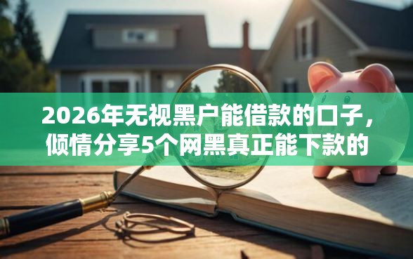 2026年无视黑户能借款的口子，倾情分享5个网黑真正能下款的软件