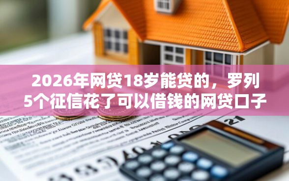 2026年网贷18岁能贷的，罗列5个征信花了可以借钱的网贷口子