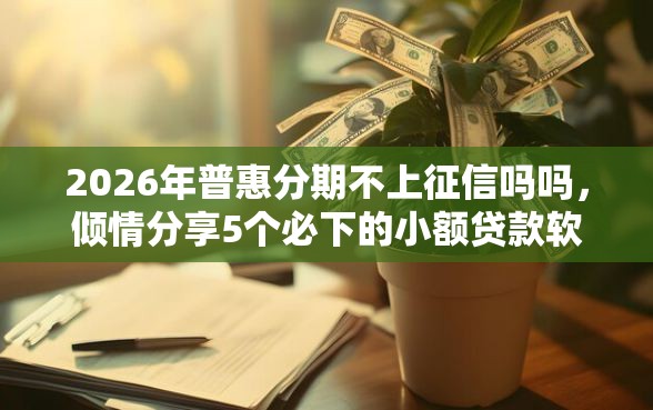 2026年普惠分期不上征信吗吗，倾情分享5个必下的小额贷款软件