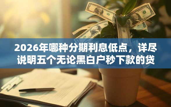 2026年哪种分期利息低点，详尽说明五个无论黑白户秒下款的贷款平台