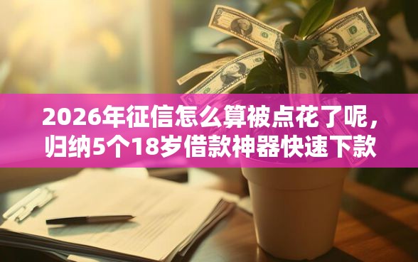 2026年征信怎么算被点花了呢，归纳5个18岁借款神器快速下款平台