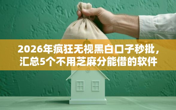 2026年疯狂无视黑白口子秒批,汇总5个不用芝麻分能借的软件 2026年疯狂无视黑白口子秒批,汇总5个不用芝麻分能借的软件