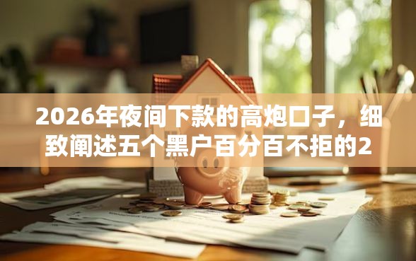 2026年夜间下款的高炮口子，细致阐述五个黑户百分百不拒的2000借款口子