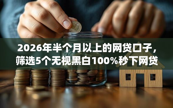 2026年半个月以上的网贷口子，筛选5个无视黑白100%秒下网贷app