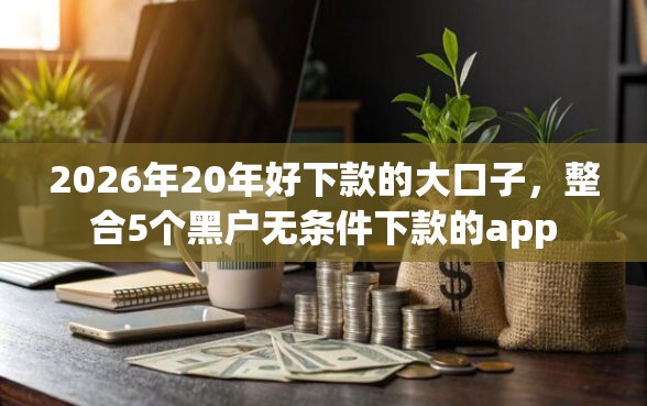 2026年20年好下款的大口子，整合5个黑户无条件下款的app