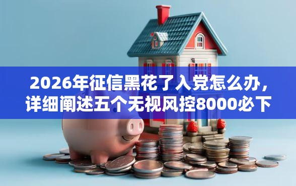 2026年征信黑花了入党怎么办，详细阐述五个无视风控8000必下口子
