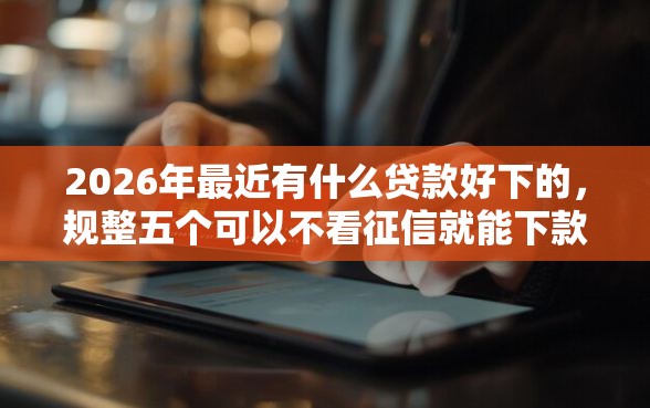 2026年最近有什么贷款好下的,规整五个可以不看征信就能下款的平台 2026年最近有什么贷款好下的,规整五个可以不看征信就能下款的平台