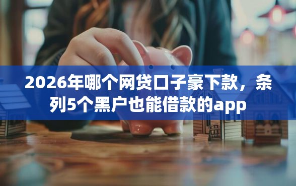 2026年哪个网贷口子豪下款，条列5个黑户也能借款的app
