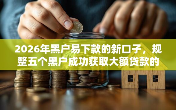 2026年黑户易下款的新口子，规整五个黑户成功获取大额贷款的口子
