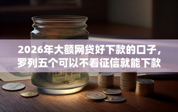 2026年大额网贷好下款的口子，罗列五个可以不看征信就能下款的app