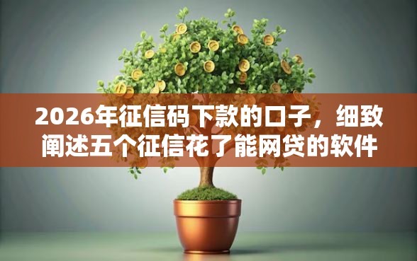 2026年征信码下款的口子，细致阐述五个征信花了能网贷的软件