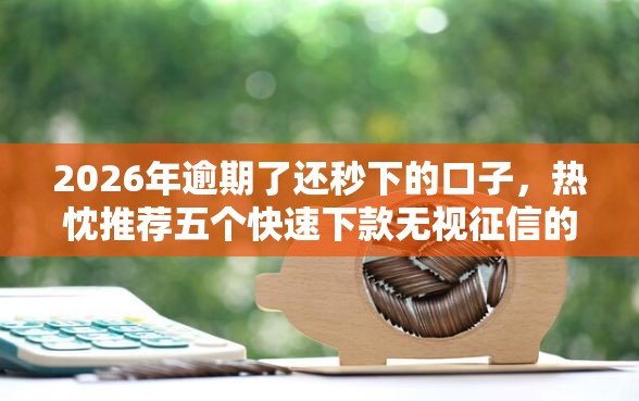 2026年逾期了还秒下的口子，热忱推荐五个快速下款无视征信的口子