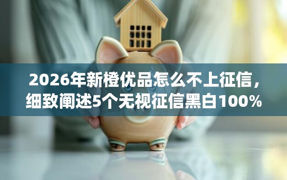 2026年新橙优品怎么不上征信，细致阐述5个无视征信黑白100%秒下网贷app
