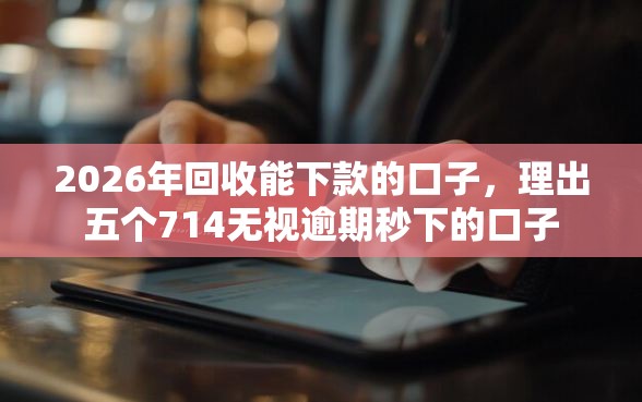 2026年回收能下款的口子，理出五个714无视逾期秒下的口子