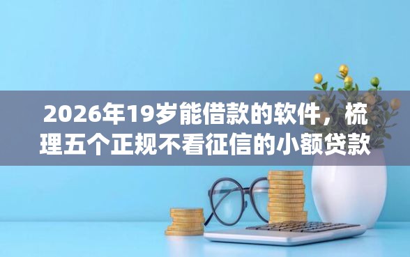 2026年19岁能借款的软件，梳理五个正规不看征信的小额贷款app