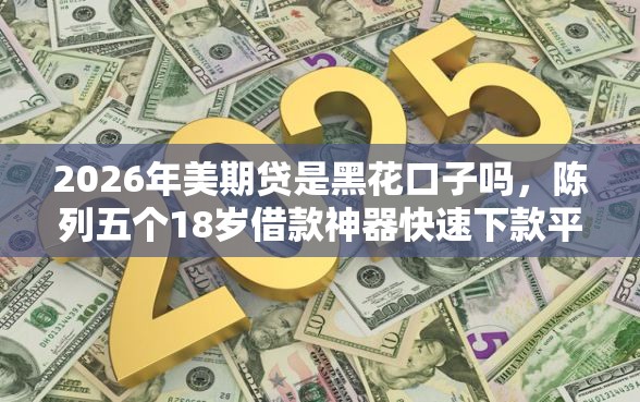 2026年美期贷是黑花口子吗，陈列五个18岁借款神器快速下款平台