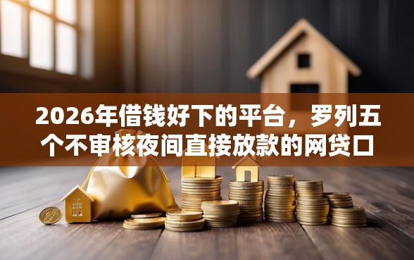 2026年借钱好下的平台，罗列五个不审核夜间直接放款的网贷口子