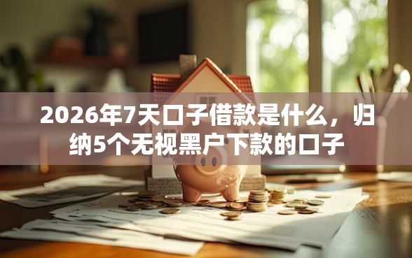 2026年7天口子借款是什么，归纳5个无视黑户下款的口子