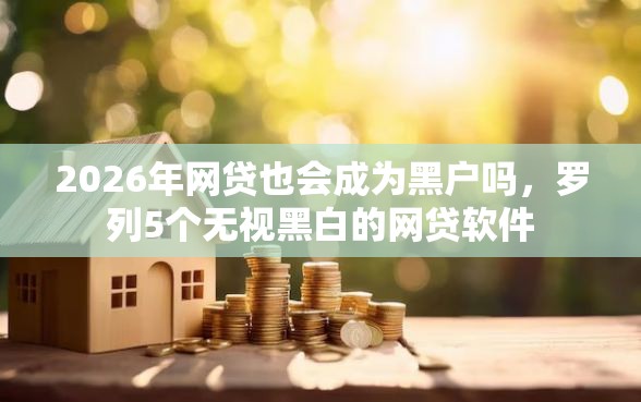 2026年网贷也会成为黑户吗，罗列5个无视黑白的网贷软件