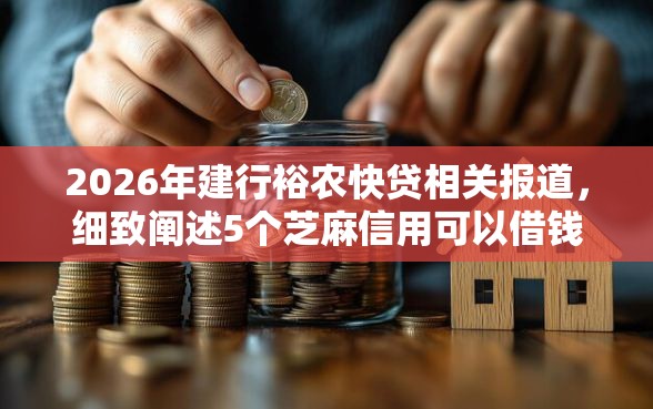 2026年建行裕农快贷相关报道，细致阐述5个芝麻信用可以借钱的软件
