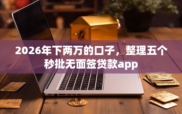 2026年下两万的口子，整理五个秒批无面签贷款app