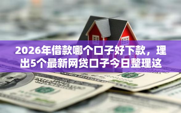 2026年借款哪个口子好下款，理出5个最新网贷口子今日整理这五个软件