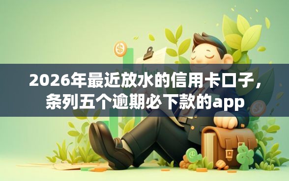 2026年最近放水的信用卡口子，条列五个逾期必下款的app