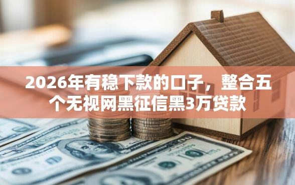 2026年有稳下款的口子，整合五个无视网黑征信黑3万贷款